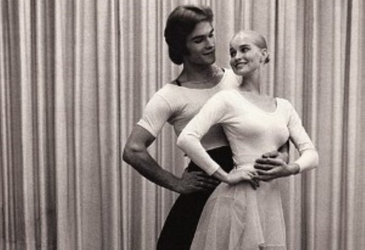 С будущей женой  Лизой Ниеми в балетной школе