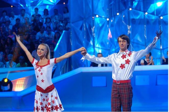 С Еленой Грушиной в шоу «Танцы на льду» (2007)